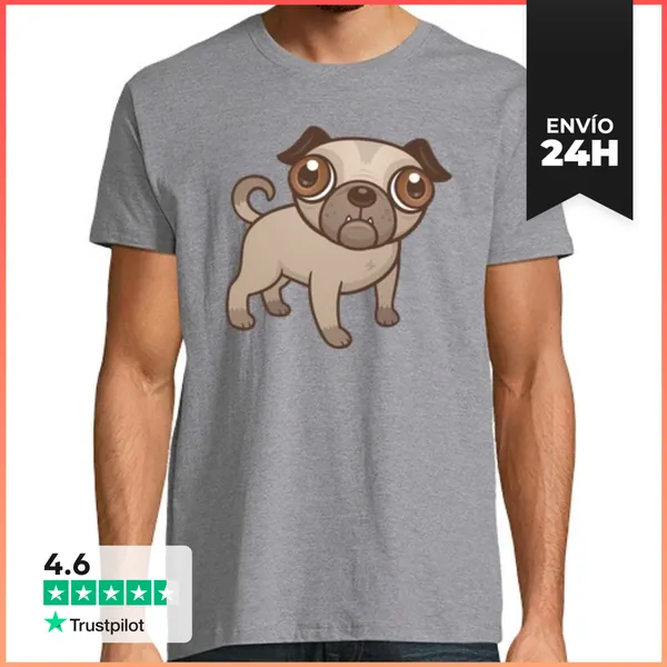 Camiseta Hombre Clásica Perrito Del Barro Amasado De La