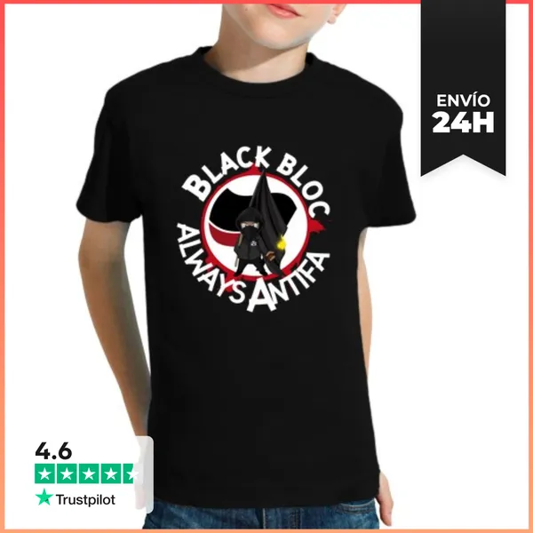 Camiseta Clásica Para Niños Camiseta Para Niños - Bloque Negro