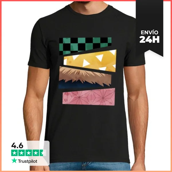 Camiseta Hombre Clásica Kimetsu Minimal LaTostadora