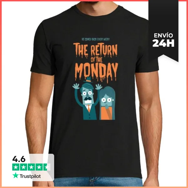 Camiseta Hombre Clásica El Regreso Del Lunes LaTostadora