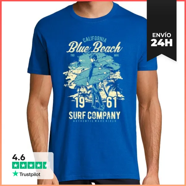 Camiseta Hombre Clásica Blue Beach LaTostadora
