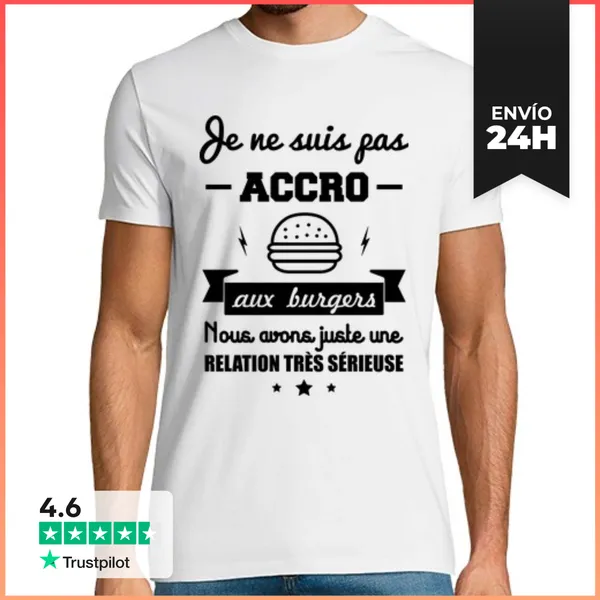 Camiseta Hombre Clásica No Adicto A Las Hamburguesas LaTostadora