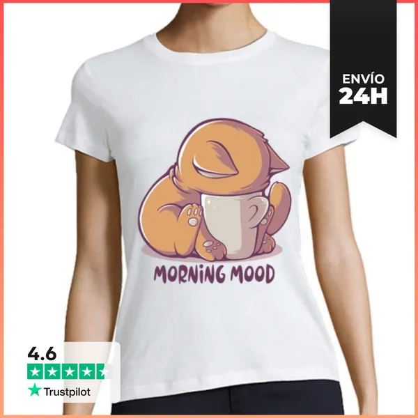 Camiseta Mujer Clásica Humor Mañanero LaTostadora
