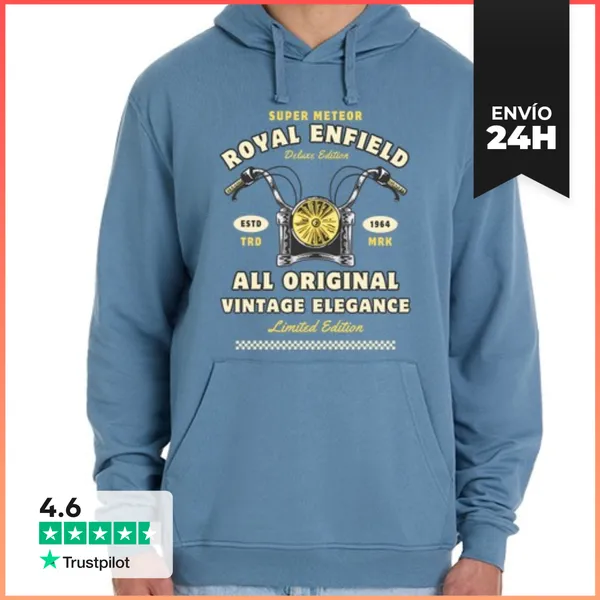 Sudadera Unisex Con Capucha Motos Clásicas Estilo 1964 Vintage