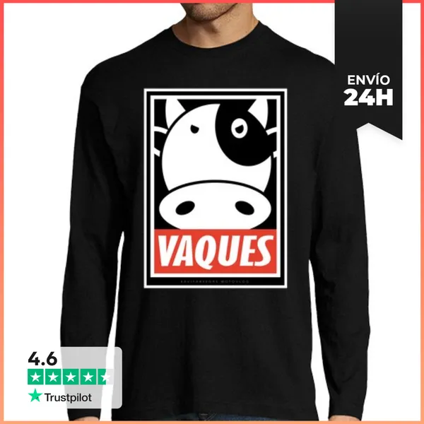 Camiseta Hombre Manga Larga Vaques LaTostadora