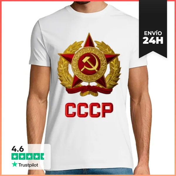 Camiseta Hombre Clásica URSS Unión Soviética Rusia Moscú