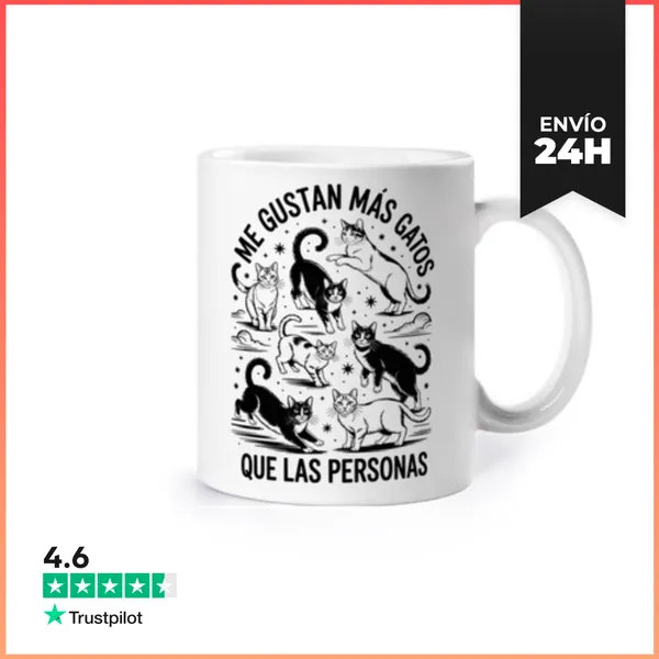 Taza Me Gustan Más Los Gatos Que Las Personas LaTostadora