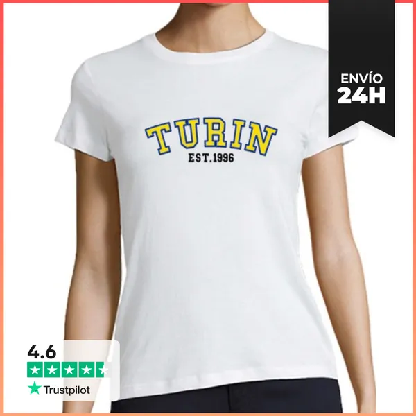 Camiseta Mujer Clásica Turín Est 1996 LaTostadora