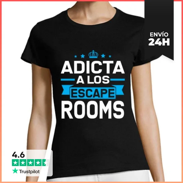 Camiseta Mujer Clásica Adicta A Los Escape Rooms | Escape Room