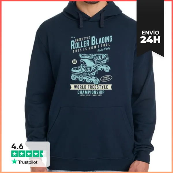 Sudadera Unisex Con Capucha Roller Blading LaTostadora