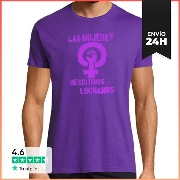 Camiseta Hombre Clásica Las Mujeres Resistimos LaTostadora