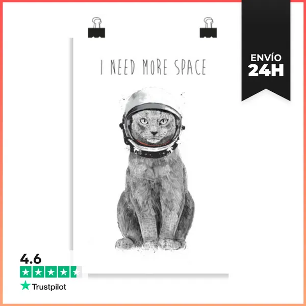 Póster Vertical Necesito Más Espacio LaTostadora
