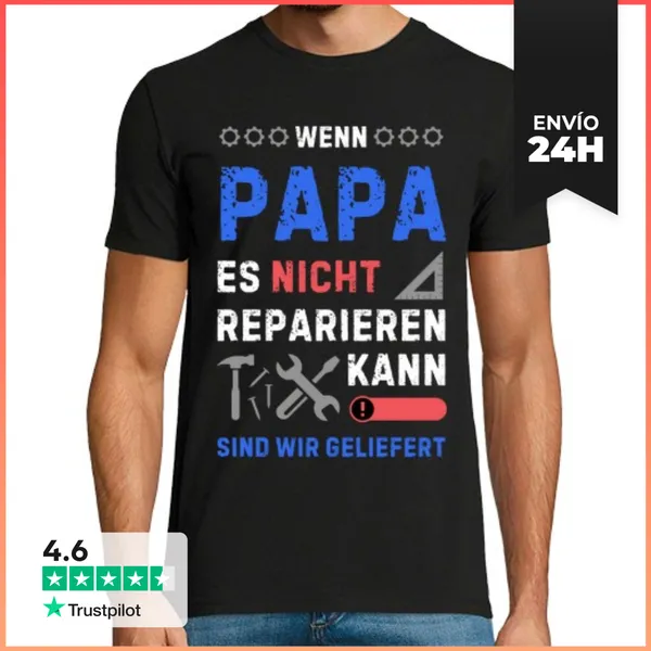 Camiseta Hombre Clásica Papa Reparieren Tshirt LaTostadora