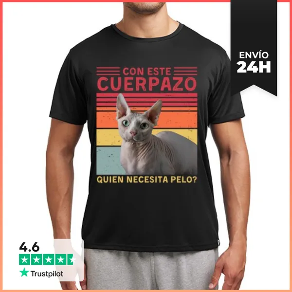 Camiseta Deportiva Hombre Con Este Cuerpazo Quien Necesita Pelo