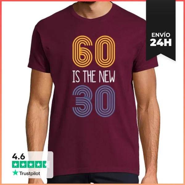 Camiseta Hombre Clásica 60 Is The New 30, 1965 LaTostadora