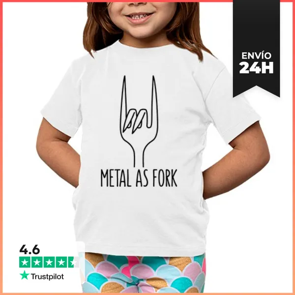 Camiseta Clásica Para Niños Cuerno De Diablo Negro De Metal Como
