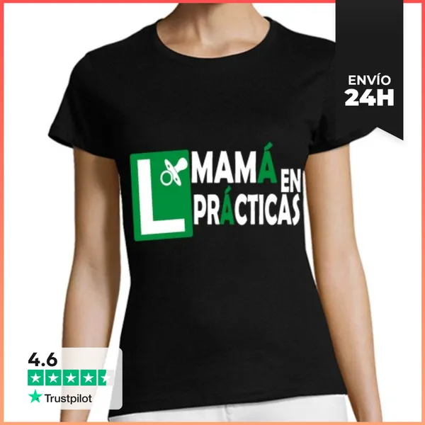 Camiseta Mujer Clásica Mama En Practicas Divertida Fu LaTostadora