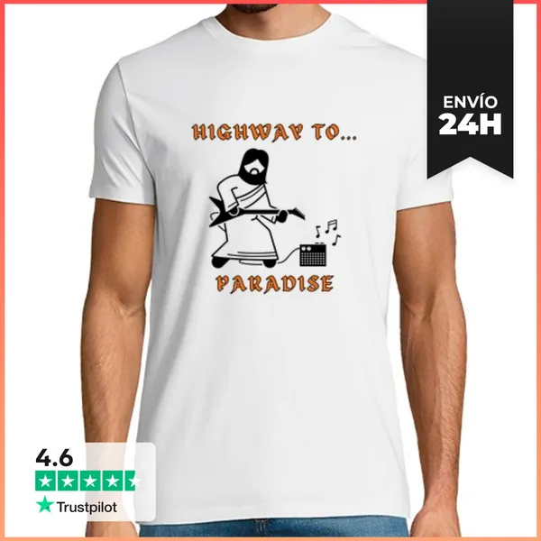 Camiseta Hombre Clásica Jesús Católico Música Humor LaTostadora