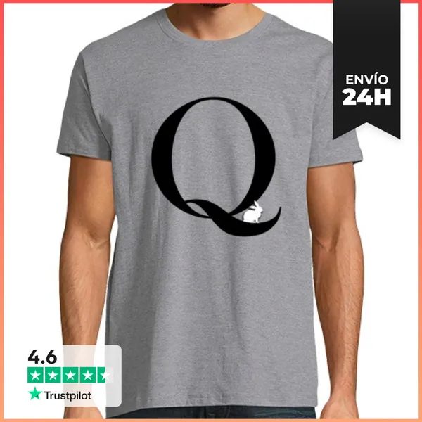 Camiseta Hombre Clásica Qanon - Sigue Al Conejo Blanco