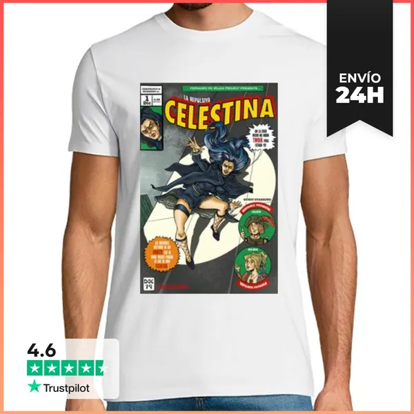 Camiseta Hombre Clásica Celestina Portada Marvelizada LaTostadora