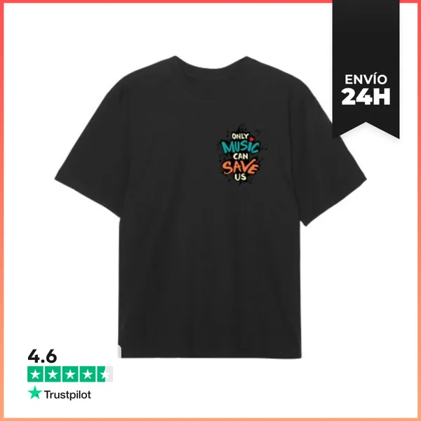 Camiseta Oversize Diseño Music LaTostadora