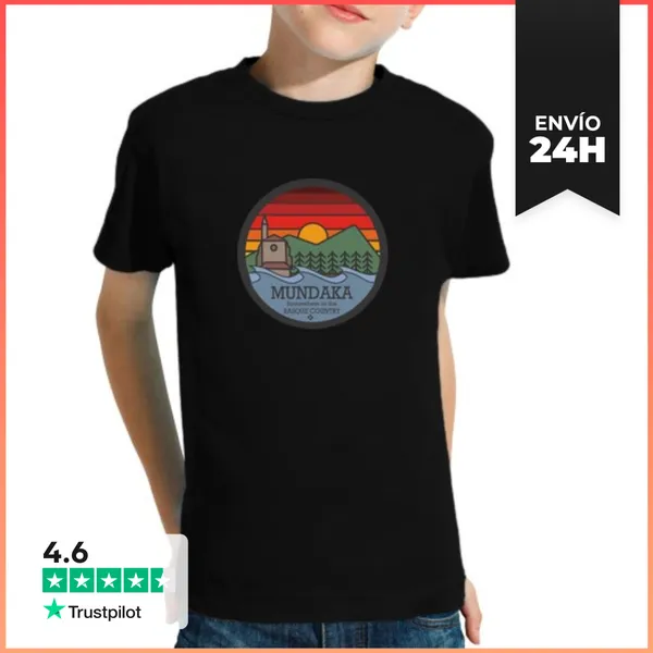 Camiseta Clásica Para Niños Mundaka Surf Color -Niño LaTostadora