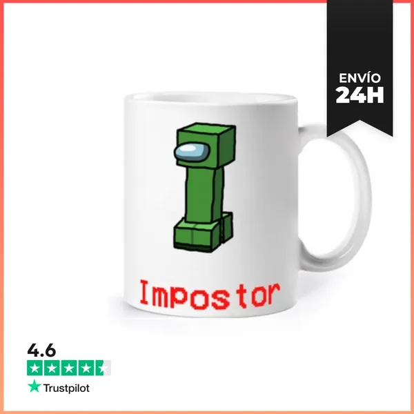 Taza Impostor Creeper Among Us LaTostadora