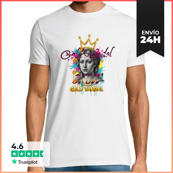 Camiseta Hombre Clásica GoldVandal Graffiti LaTostadora