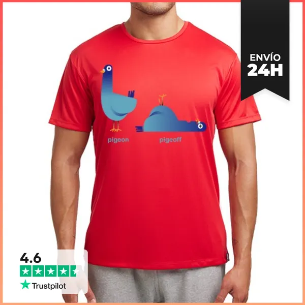Camiseta Deportiva Hombre Paloma Paloma LaTostadora