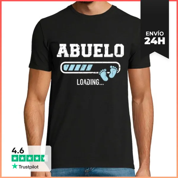 Camiseta Hombre Clásica Abuelo Cargando LaTostadora