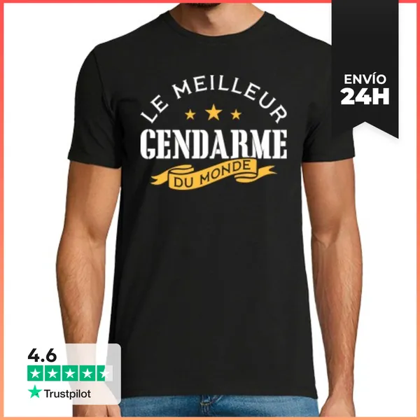 Camiseta Hombre Clásica El Mejor Regalo De Gendarme LaTostadora