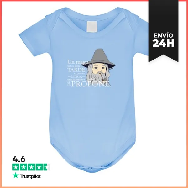 Body Bebé Gandalf Nunca Llega Tarde Ver2 LaTostadora