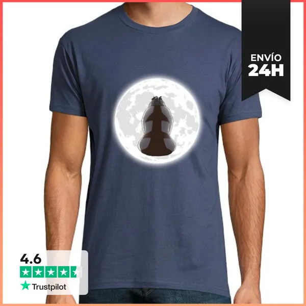 Camiseta Hombre Clásica Yip Yip En La Luz De La Luna Camisa Para