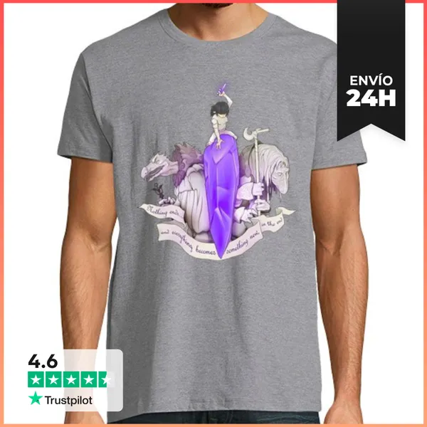 Camiseta Hombre Clásica Cristal Oscuro. Jen Restaurando El