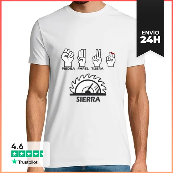 Camiseta Hombre Clásica Piedra Papel Sierra LaTostadora