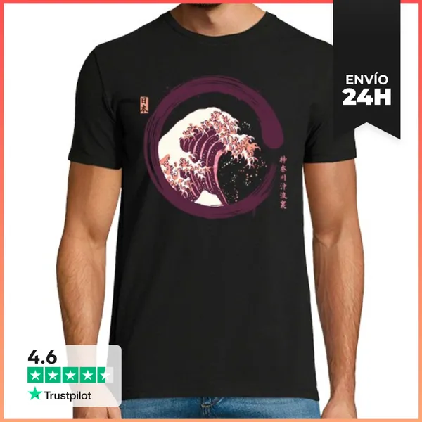 Camiseta Hombre Clásica The Wave Enso Vintage LaTostadora