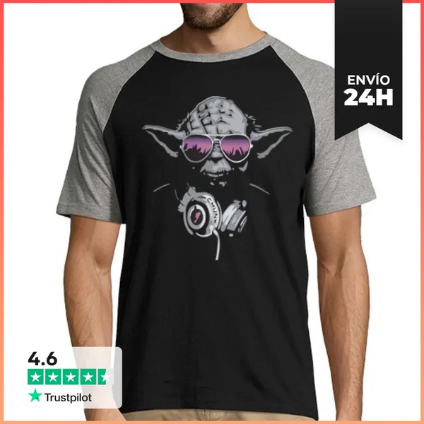 Camiseta Hombre, Estilo Béisbol Dj Yoda - ORIGINAL LaTostadora