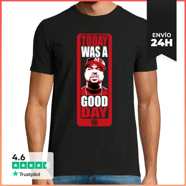 Camiseta Hombre Clásica A GOOD DAY Black LaTostadora
