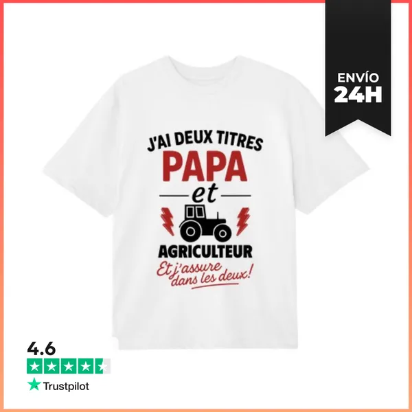 Camiseta Oversize Papá Y Agricultor Idea De Regalo LaTostadora