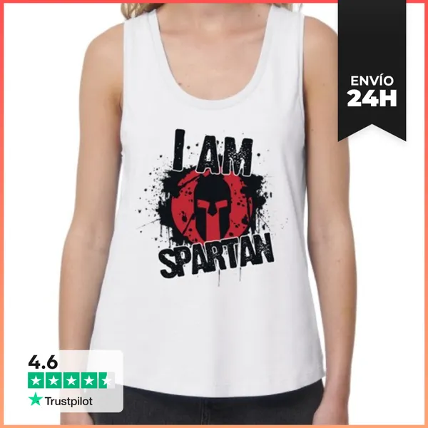Camiseta Mujer Sin Mangas, Loose Fit SPARTAN LaTostadora