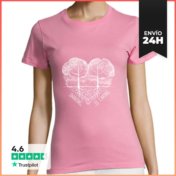 Camiseta Mujer Clásica Compartir Es Vivir Blanco LaTostadora