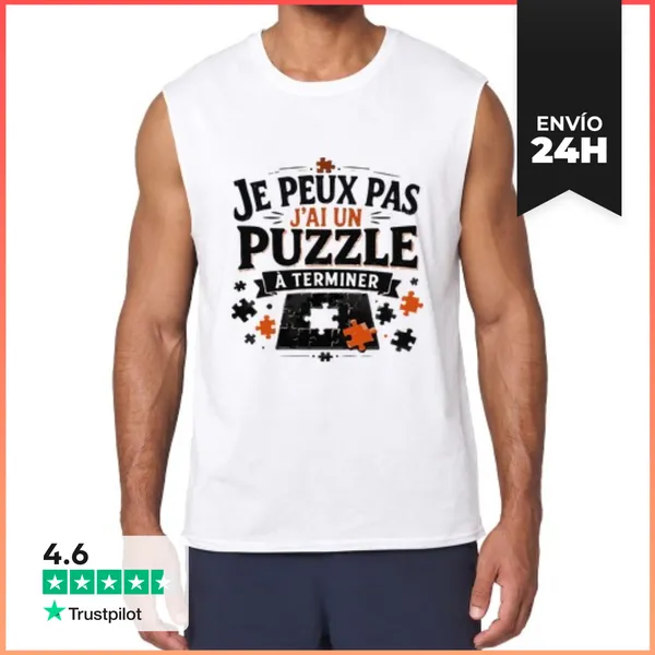 Camiseta Sin Mangas No Puedo Tengo Un Rompecabezas Que Terminar