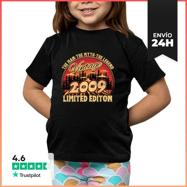 Camiseta Clásica Para Niños Vintage 2009 Edición Limitada El