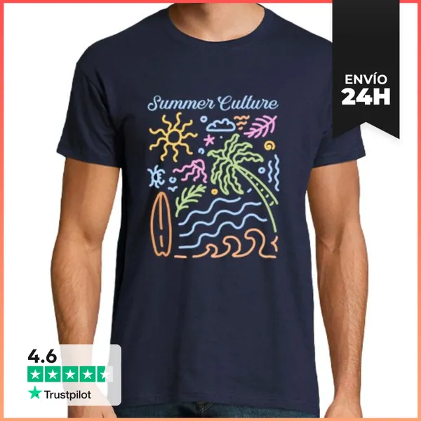 Camiseta Hombre Clásica Cultura De Verano 3 LaTostadora