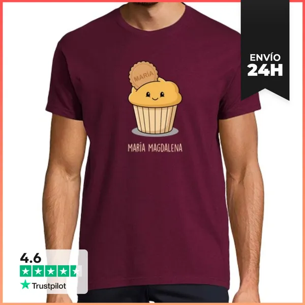 Camiseta Hombre Clásica Camiseta María Magdalena Cupcake Madalena