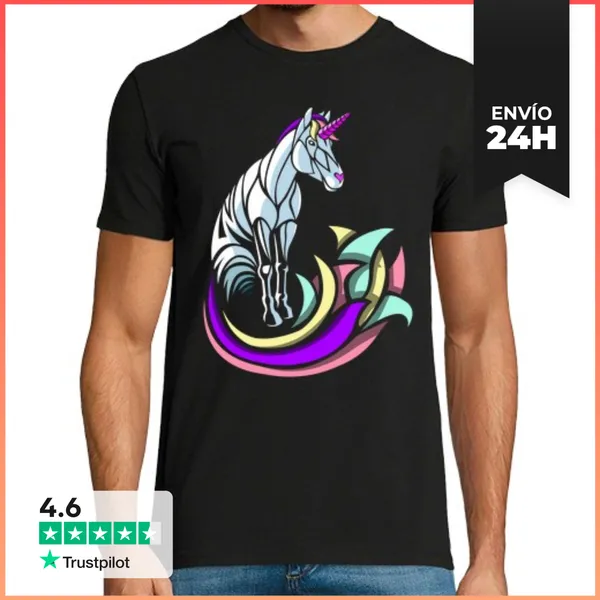 Camiseta Hombre Clásica Tribal Unicornio LaTostadora