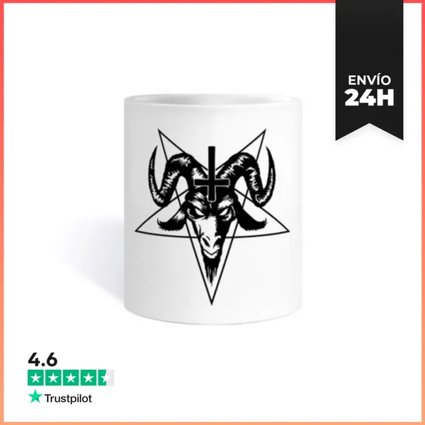 Taza Satánico Cabra Cabeza Con Pentagram (ne LaTostadora