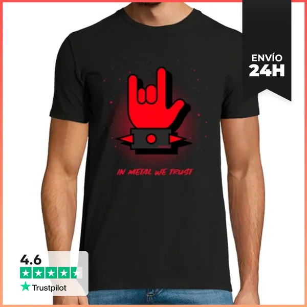 Camiseta Hombre Clásica In Metal We Trust LaTostadora