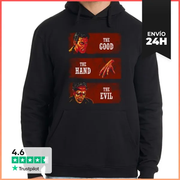 Sudadera Unisex Con Capucha The Good The Hand And The Evil