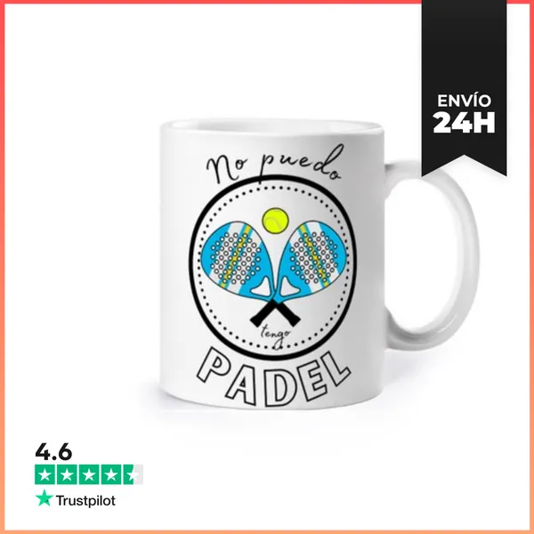 Taza No Puedo Tengo Padel V3 Fondo Claro LaTostadora